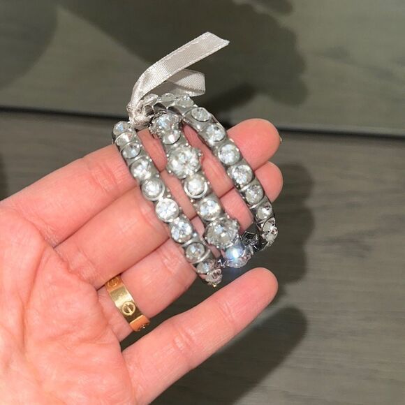 Silver rhinestones bracelet set - Picture 3 of 9